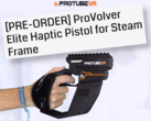 ProVolver Elite haptikus pisztolyvezérlő Steam Frame-hez. (Kép forrása: ProTubeVR)