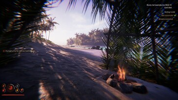 A Project Castaway című játékból származó kép, amely egy tábor látható rajta.