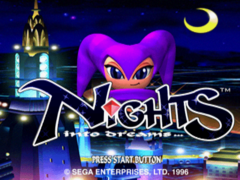 A SEGA Nights Into Dreams játékának kezdőképernyője (kép forrása: Sega Retro)
