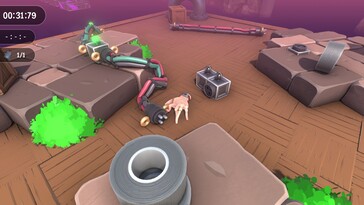 A képen: Játékmenet-képernyőkép a Super Adventure Handből.