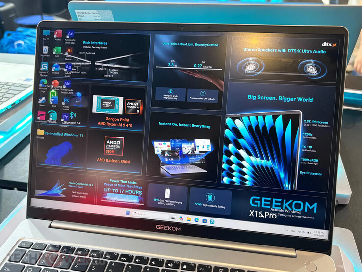 A laptop 16 hüvelykes QHD 120 Hz-es kijelzővel lesz felszerelve.