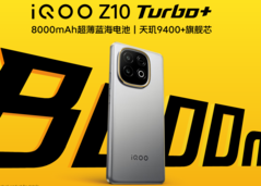 Az iQOO Z10 Turbo+ hatalmas, 8000 mAh kapacitású akkumulátorral és 90 W-os vezetékes töltés támogatással büszkélkedhet (Kép forrása: iQOO)