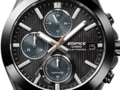 A fekete Casio Edifice EFS-S650DC-1A (a képen) rézszínű másodpercmutatóval rendelkezik, amely jól kiegészíti a fekete designt. (Kép forrása: Casio)