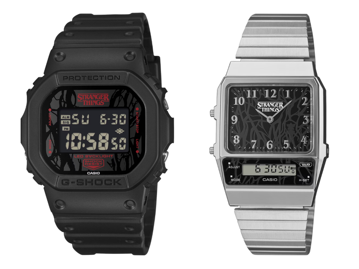 A Casio G-Shock DW5600STT-1 (balra) és a Vintage AQ800EST-1A (jobbra) órák. (Kép forrása: Casio, szerk.)