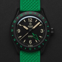 A Nezumi Aviera óra egy Miyota 9075 kaliberű automata GMT óraművel rendelkezik (Kép forrása: Nezumi Studios)