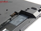 A Lenovo ThinkPad T480 külső akkumulátorrekesze.