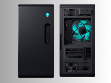 Alienware Aurora játék PC elöl és hátul (Kép forrása: Dell)