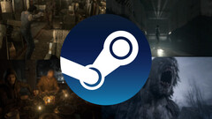 A Resident Evil 0, a Resident Evil HD Remaster, a Resident Evil 7 és a Resident Evil Village szerkesztett képernyőfotóinak kollázsa. (Kép forrása: Steam - szerkesztve)