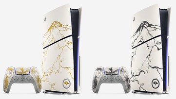 A Ghost of Yotei Limited Edition PS5 konzol arany és fekete színben kapható. (Kép forrása: PlayStation)