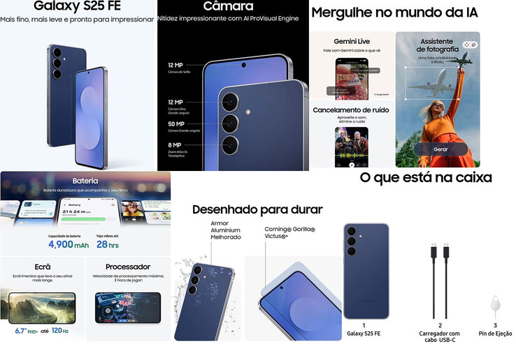 A Samsung Galaxy S25 FE promóciós képei a listáról (Kép forrása: MediaMarkt)
