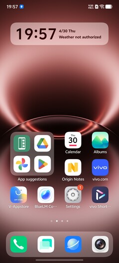 Vivo X300 Ultra: Kezdőképernyő