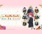 A Gorilla God's Go-To Girl promóképén a főszereplő hölgy és udvarlói láthatók. (Kép forrása: Kadokawa)