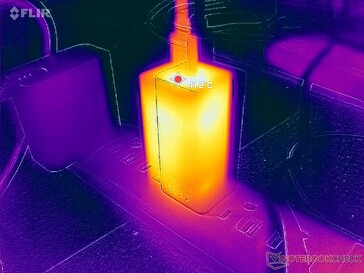 A hálózati adapter hőmérséklete meghaladja a 41 °C-ot nagy terhelés mellett