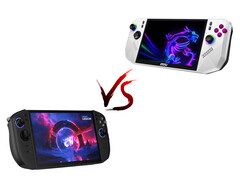 A Legion Go 2 és az MSI Claw A8 hivatalos képeken. (Kép forrása: Lenovo &amp;amp; MSI - szerk.)