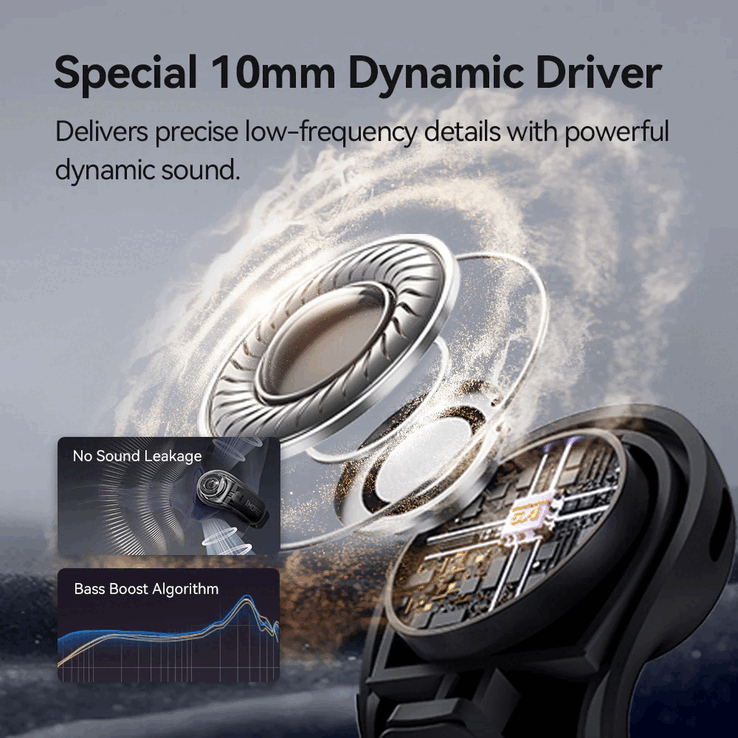 Az 1More Ear Clip S12 nyílt fülű vezeték nélküli fülhallgató 10 mm-es dinamikus hangszóróval rendelkezik (Kép forrása: 1More)