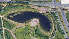 GNSS próbaút: tó