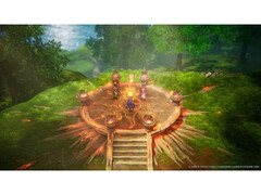 A Dragon Quest I és II HD-2D remake gyűjteményéből származó képernyőkép, amely a játék egyedi művészeti stílusát mutatja be. (Kép forrása: Square Enix)