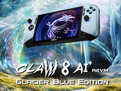 A Glacier Blue Edition az MSI eddigi második Claw 8 AI+ frissítése.