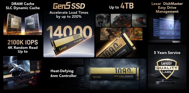 A PCIe 5.0 SSD a Lexar DiskMaster szoftverével érkezik (Kép forrása: Lexar)