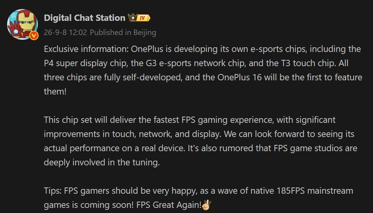 A Digital Chat Station beszámolója a három saját fejlesztésű OnePlus chipről (gépi fordítás)