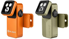 Az Olight Oclip 2 Pro (balra) és az Oclip 2 Ultra (jobbra) dönthető fejjel és forgatható kapcsokkal rendelkezik, amelyek megkönnyítik a fény irányítását.