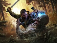 Dying Light: The Beast, screenshot, amelyen a főszereplő egy zombit öl meg. (Kép forrása: Techland)