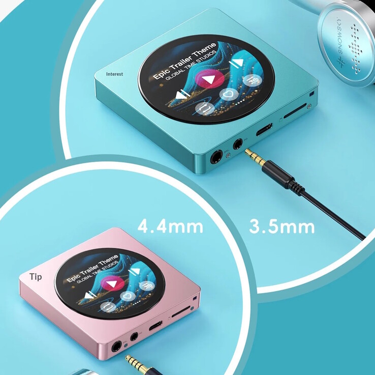 A Fiio Snowsky Disc DAP támogatja a 3,5 mm-es nem kiegyensúlyozott és a 4,4 mm-es kiegyensúlyozott fejhallgatókat.