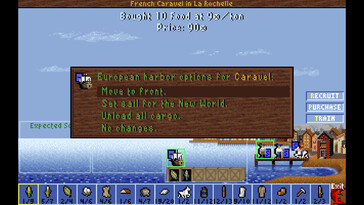 A képen: Játékmenet-képernyőkép a Sid Meier’s Colonization (Classic) című játékból.