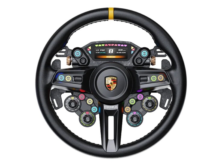 Hivatalos licenccel rendelkező Porsche Sim Racing kormánykerék. (Kép forrása: Moza)