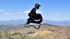 Az Airbike akár 102 kilométeres óránkénti sebességet is elérhet. (Kép forrása: Volonaut tesztvideójának képernyőfelvétele)