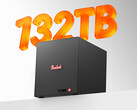 A négy rekeszes ME Pro 370 ára Kínában körülbelül 634 dollártól kezdődik. A képen: a NAS promóciós képe, amely kiemeli a 132 TB-os tárolókapacitást.