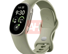 Kép az állítólagos Google Fitbit Edge-ről Green színváltozatban