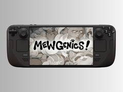 A Mewgenics logója és a Steam Deck. 