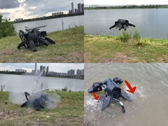 A képen a robot repül, úszik, sétál és rakétákat lő ki (Kép forrása: Chris Wabs; szerkesztett képernyőképek)