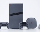 Korlátozott példányszámú PlayStation 5 Pro 30th Anniversary konzol retro szürke színben, két hozzá illő DualSense kontrollerrel, egy hordtáskával és egy kontroller töltő dokkolóval. (Kép forrása: Sony Interactive Entertainment)