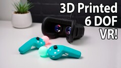 A VR headset és a vezérlők képe (Kép forrása: CNCDan via YouTube)