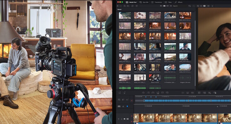 Az élő felvételek proxyként automatikusan elküldhetők a Davinci Cloudba, és a távoli Davinci Resolve szerkesztők azonnal elkezdhetik a szerkesztést. (Kép forrása: Blackmagic)