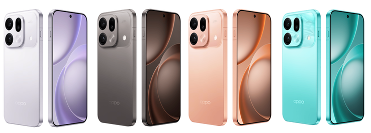 A Find X9s Pro hivatalos renderelései minden színváltozatban.