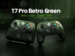 A T7 Pro Retro Green és a T7 Pro W Retro Green vezérlők kialakítása hasonló.