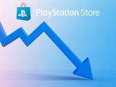 A PlayStation Store árainak csökkenését bemutató grafika