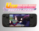 Umamusume: Pretty Derby fut a Steam Deck OLED-en a logóval (Kép forrása: Cygames, Steam, szerkesztve)