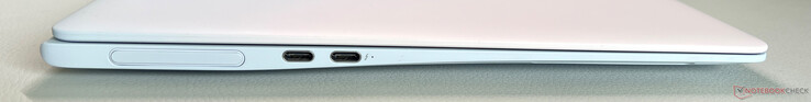 Bal oldal: (10 Gbps, DisplayPort-ALT üzemmód, tápellátás), USB-C 4.0 w/ Thunderbolt 4 (40 Gbps, DisplayPort-ALT üzemmód, tápellátás)