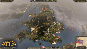 An image showing the world map in Total War: Attila.