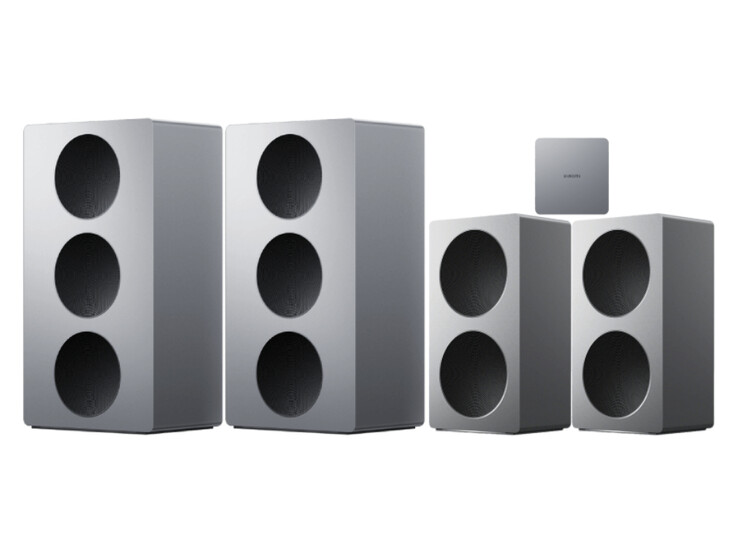 A Xiaomi négy hangszórót és egy vezeték nélküli audiocsatlakozót mellékel a Sound 2 csomaghoz.