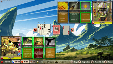 A képen: A Poker Quest játékmenetéről készült screenshot: Swords and Spades.