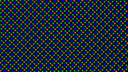 Subpixel szerkezetű összehajtható kijelző