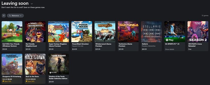 A 2026. júliusában az Xbox Game Pass szolgáltatásból kivonásra kerülő játékok.