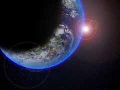 A Föld bolygót az űrben ábrázoló művészi illusztráció. (Kép forrása: GuillaumePreat - Pixabay)