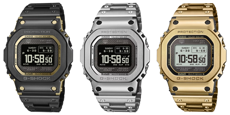 Balról jobbra: a Casio G-Shock GMW-BZ5000BD-1, GMW-BZ5000D-1 és GMW-BZ5000GD-1 órák. (Kép forrása: Casio)