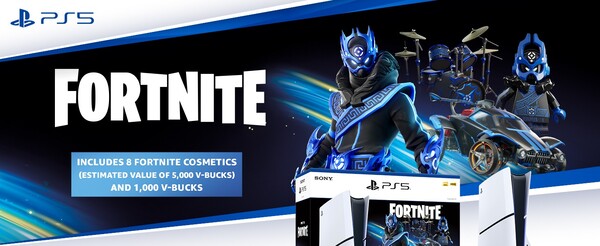 A PS5 Fortnite Cobalt Star Bundle a 2024-es fekete péntekre jelent meg. (Kép forrása: Sony)